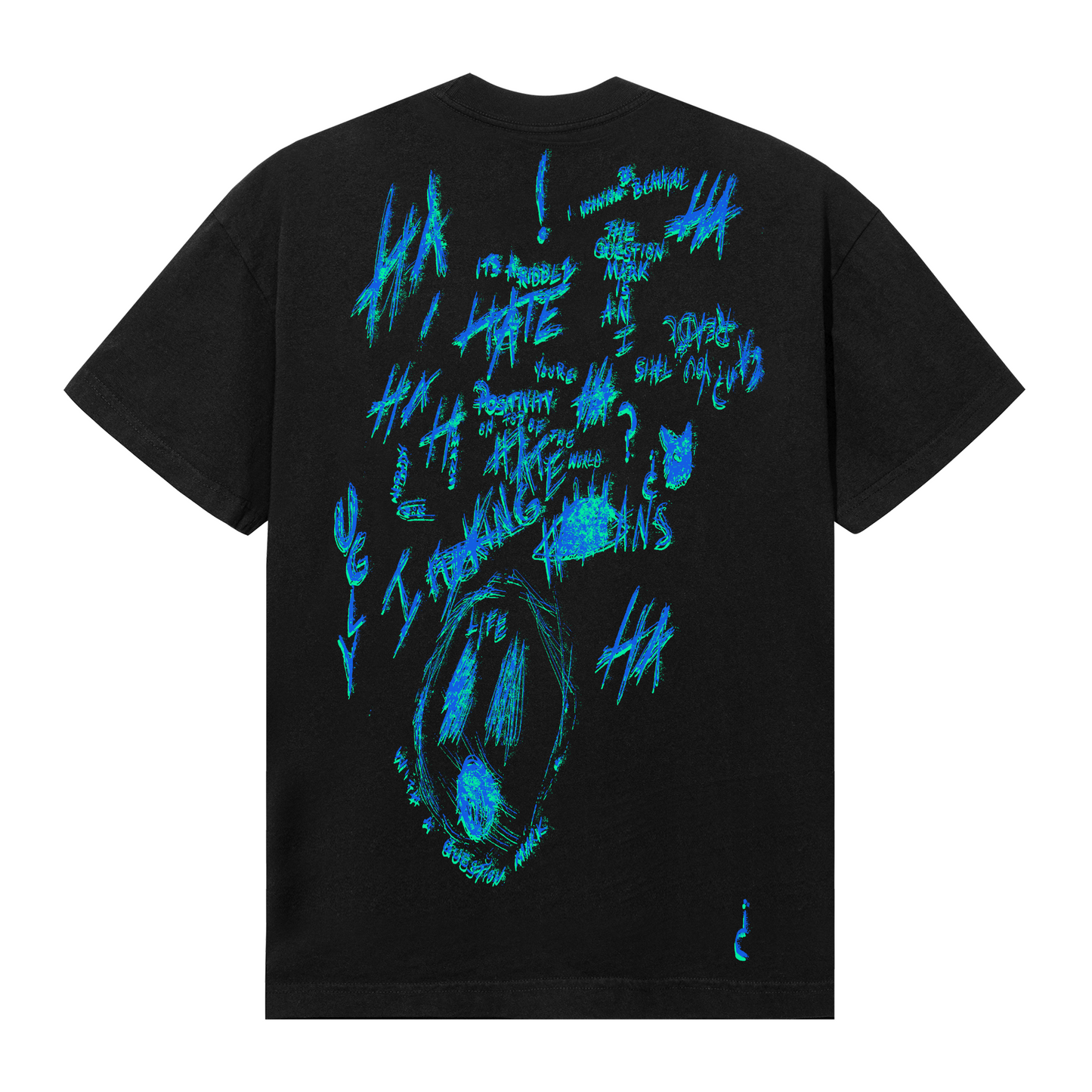NO END TEE BLACK/BLUE