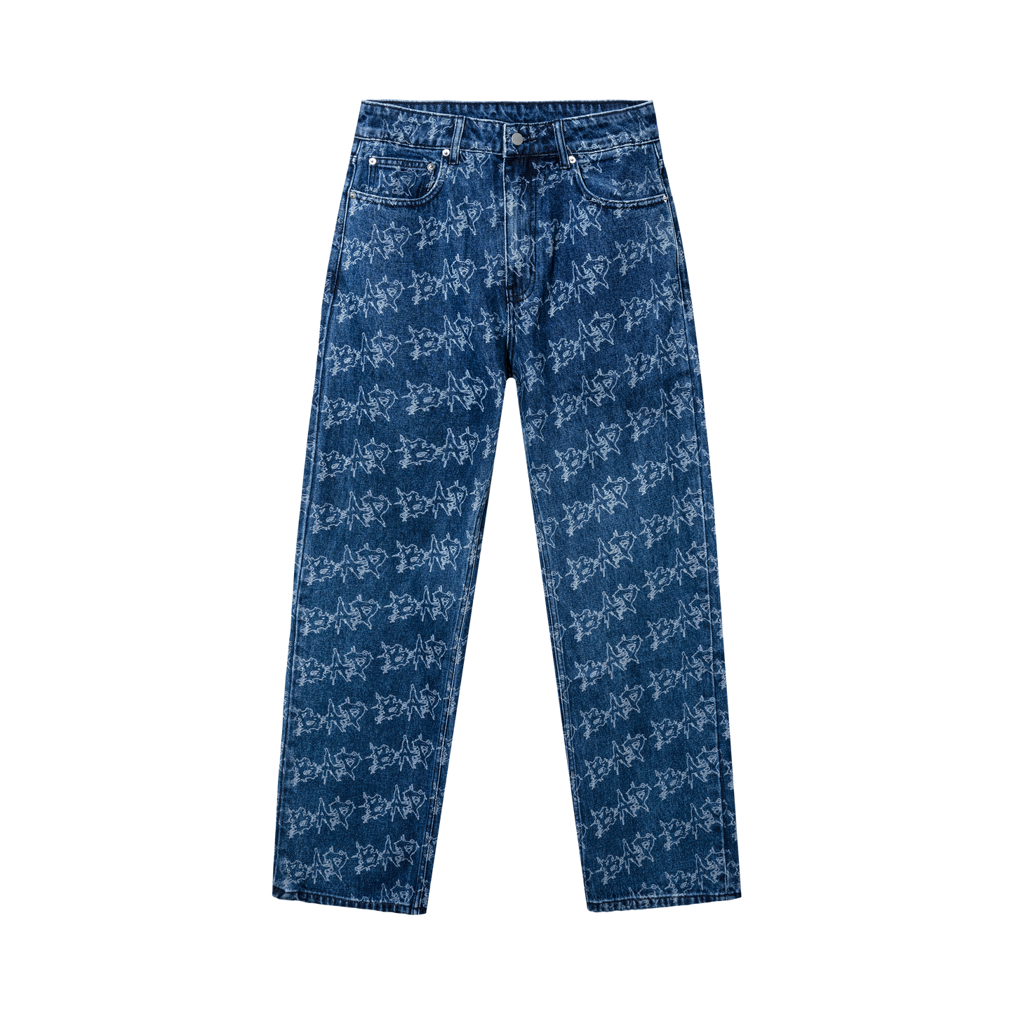 BAD ALLOVER DENIM PANTS INDIGO