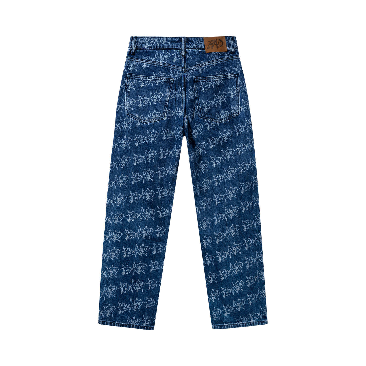 BAD ALLOVER DENIM PANTS INDIGO