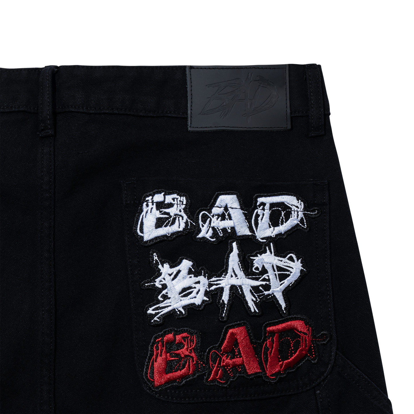 LOGO PATCH CARPENTER PANTS BLACK