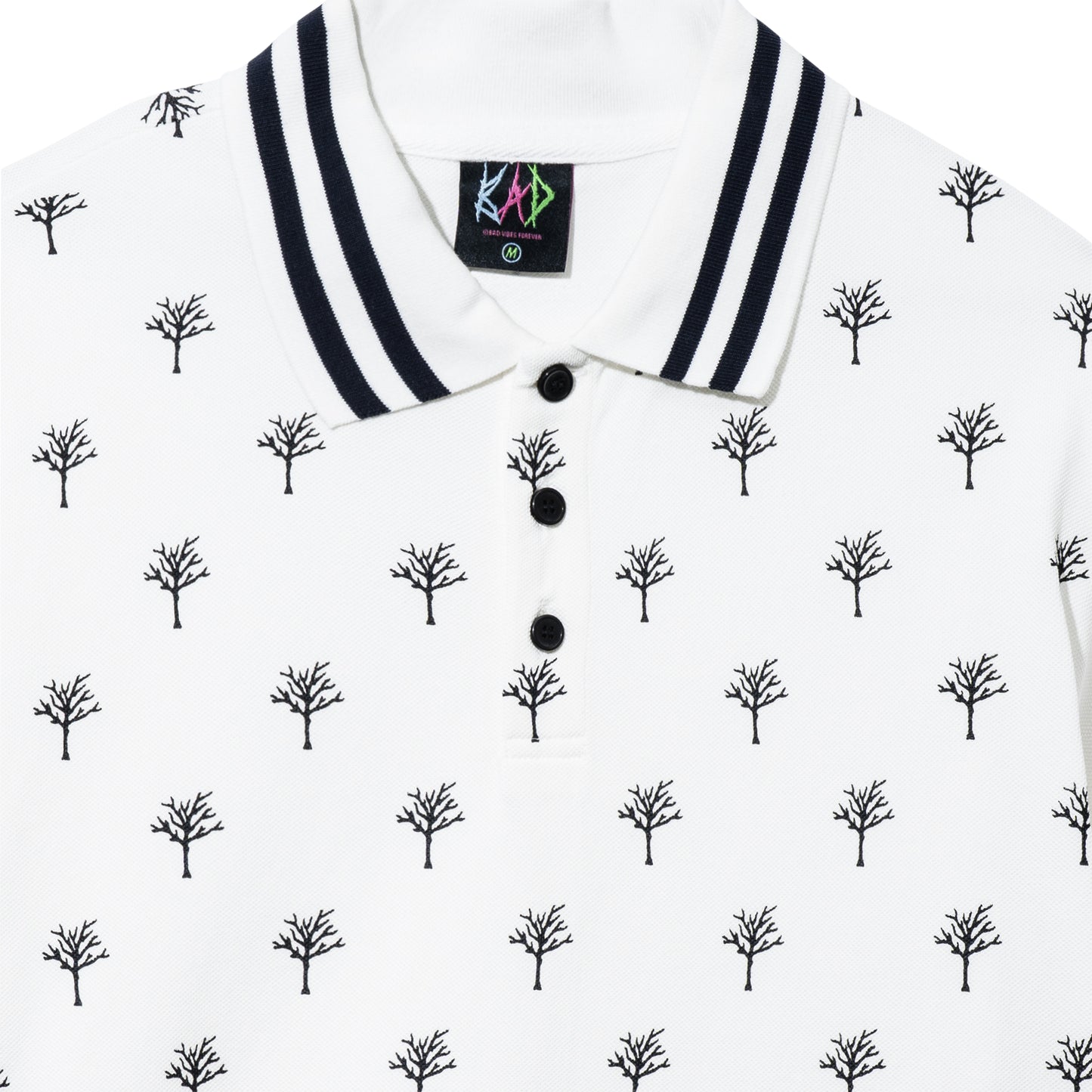 TREE OF LIFE POLO WHITE/BLACK