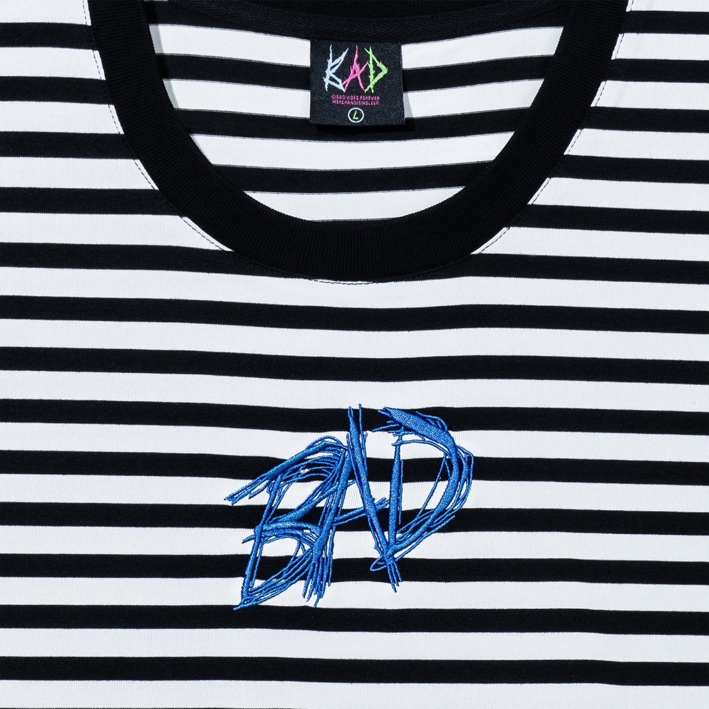 BAD STRIPED TEE BLACK/WHITE