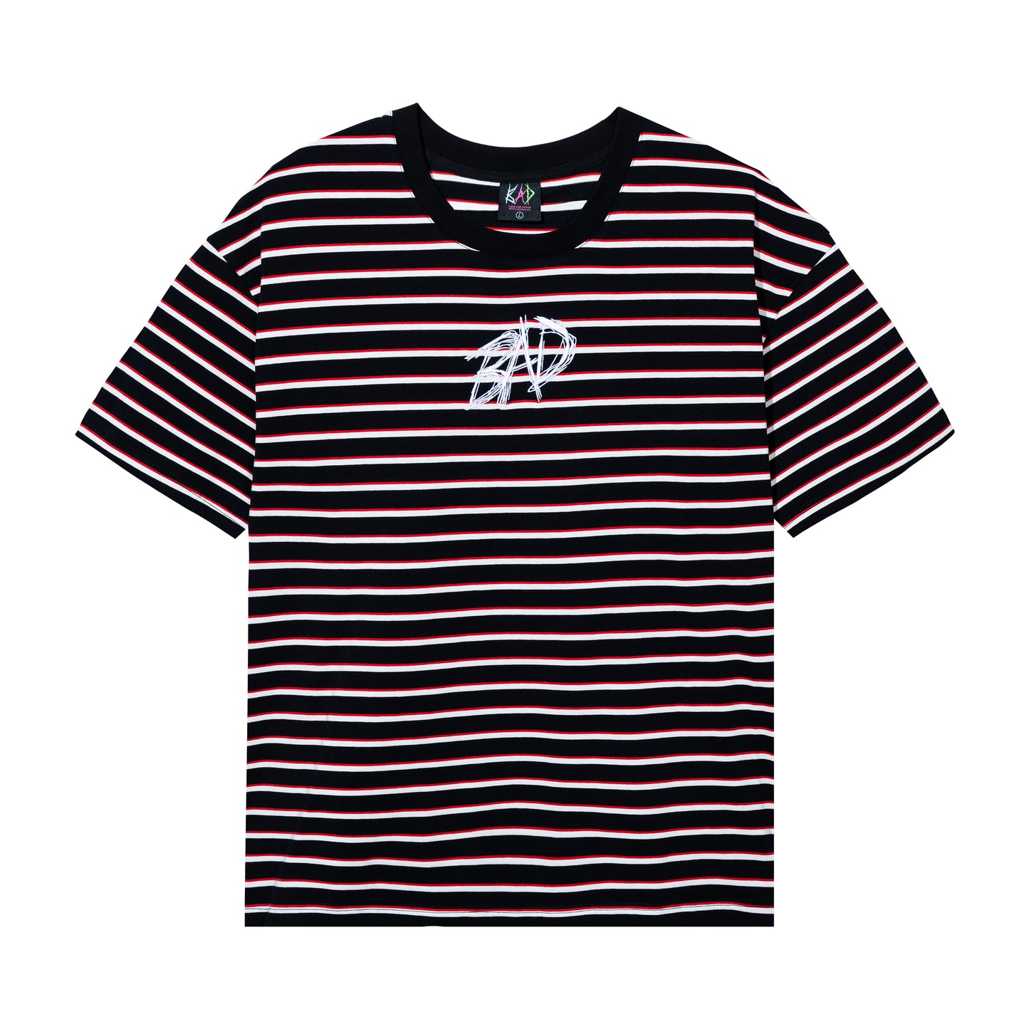BAD STRIPED TEE BLACK/RED