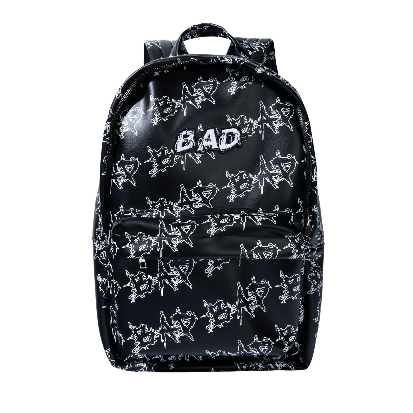 BAD PATCH LEATHER BACKPACK BLACK