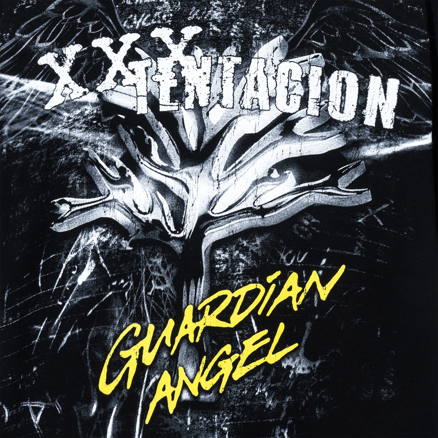 GUARDIAN ANGEL TEE BLACK/YELLOW