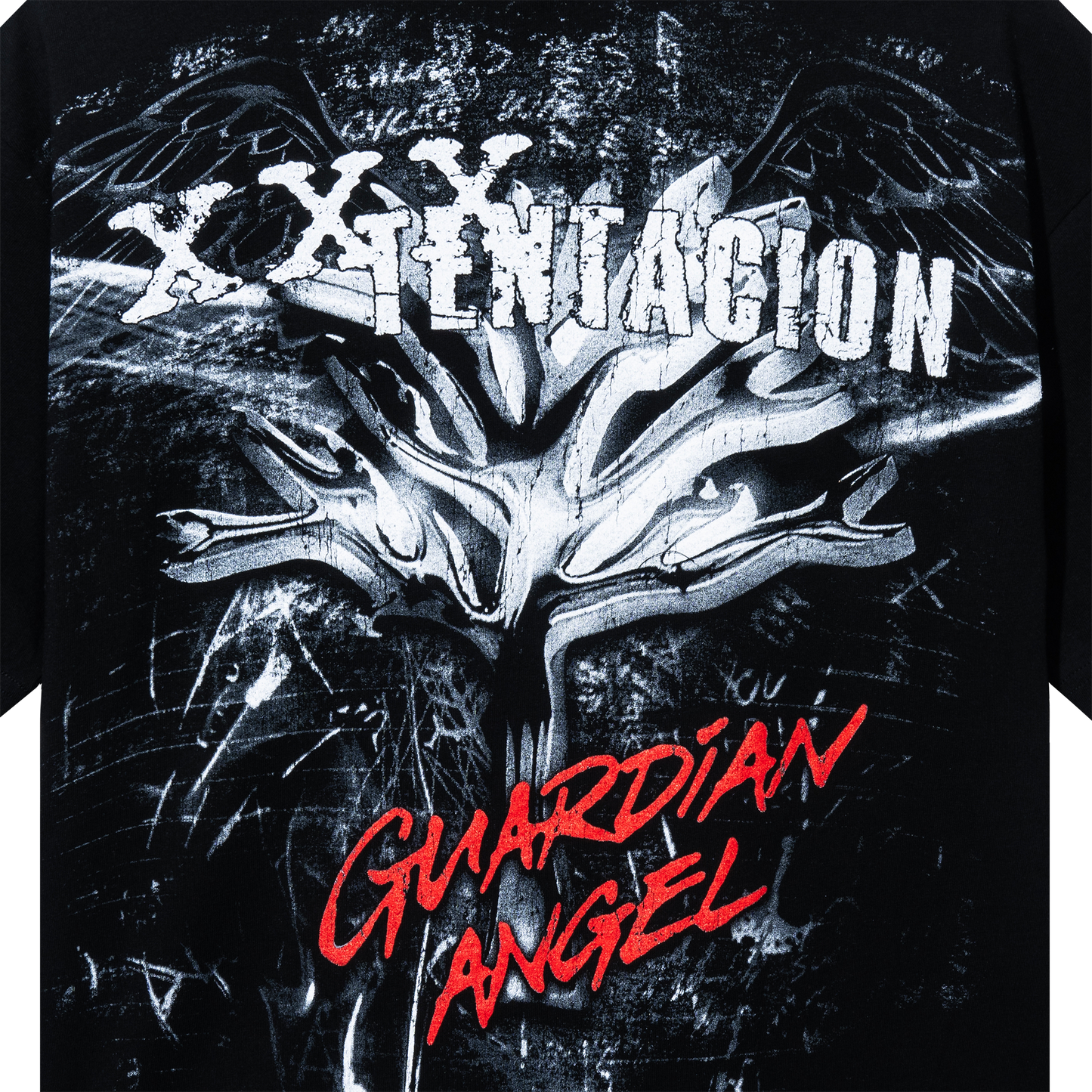 GUARDIAN ANGEL TEE BLACK/RED