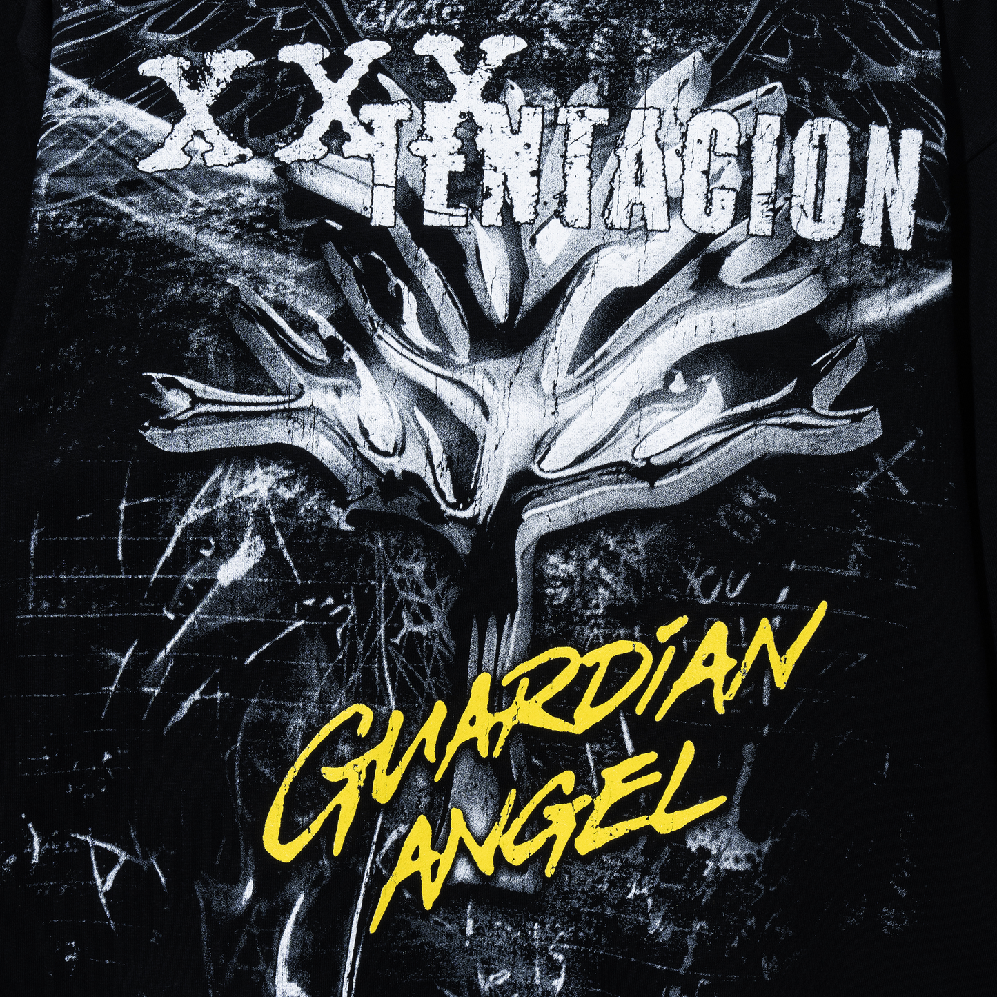 GUARDIAN ANGEL HOODIE BLACK/YELLOW