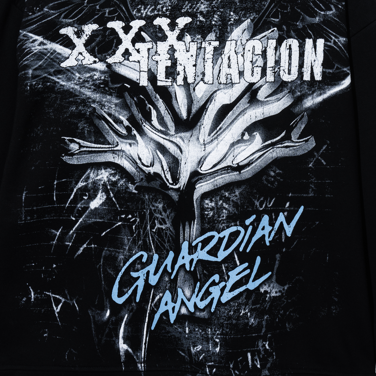 GUARDIAN ANGEL HOODIE BLACK/BLUE
