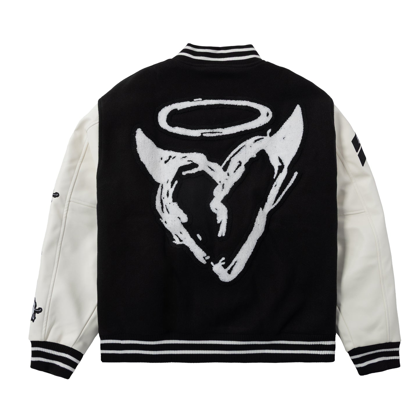 NO MORE PAIN LETTERMAN JACKET BLACK