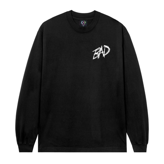 AM I SUPPOSED TO CARE LONG SLEEVE BLACK