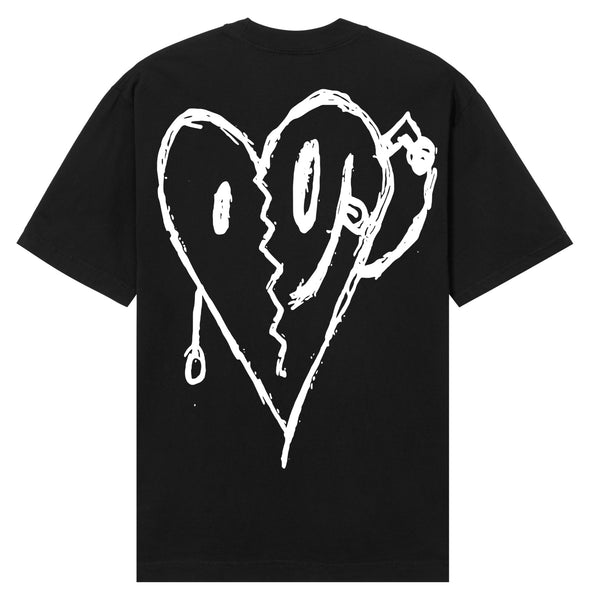 BROKEN HEART BLACK TEE