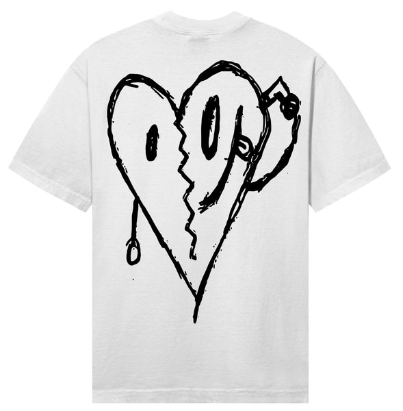 BROKEN HEART WHITE TEE