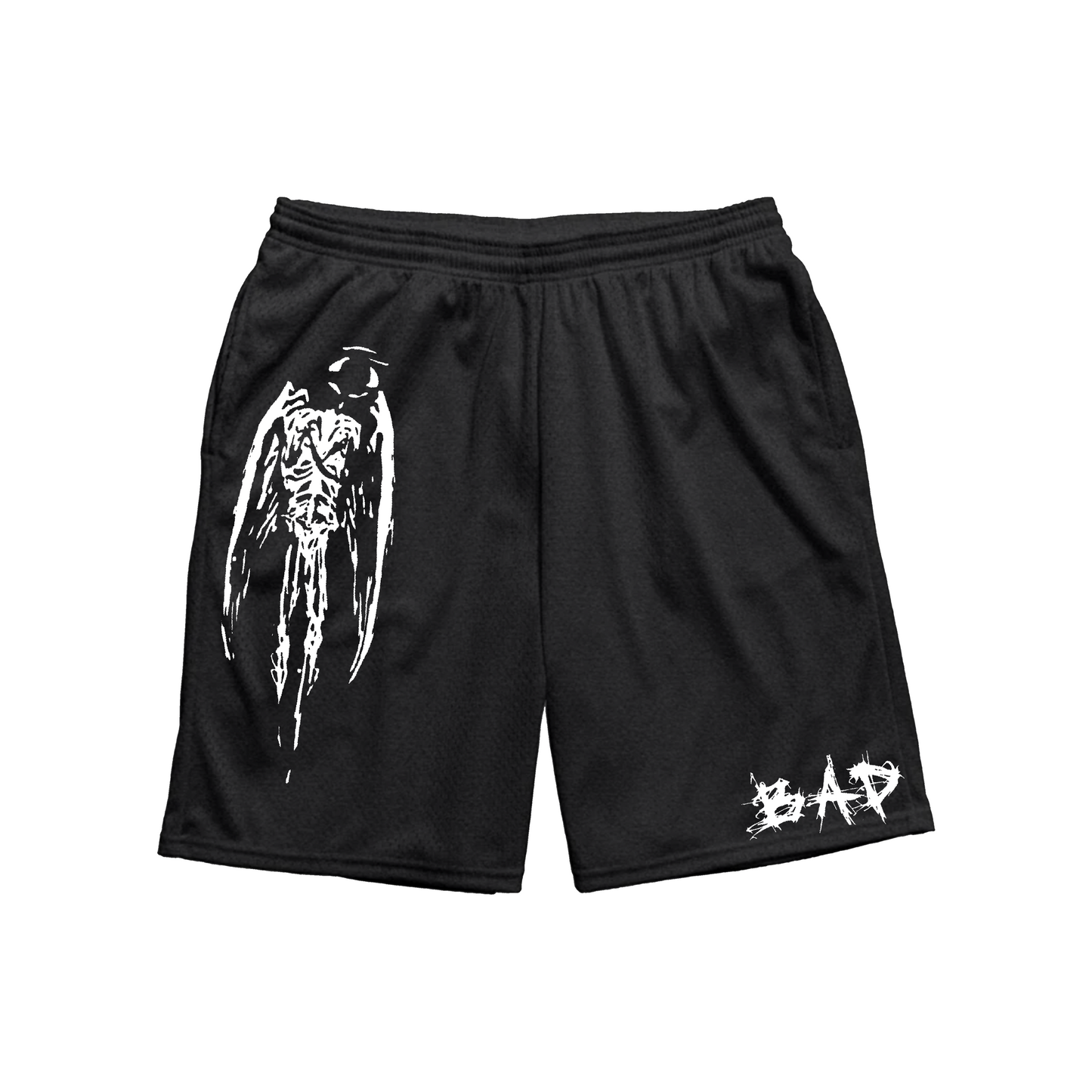 FALLEN ANGEL MESH SHORTS BLACK