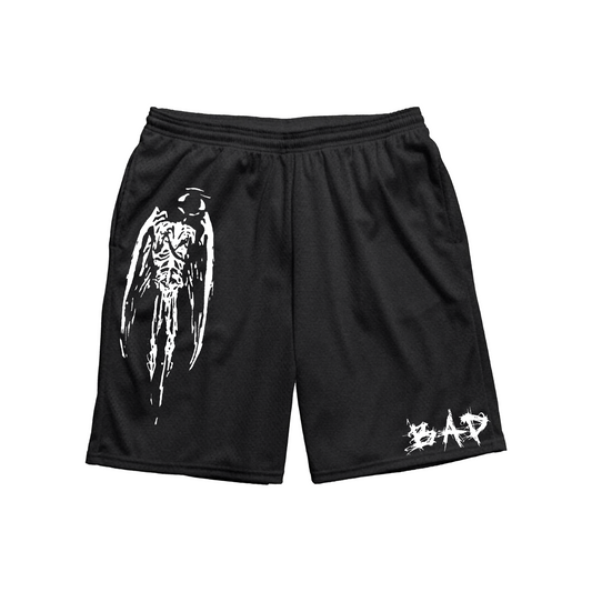 FALLEN ANGEL MESH SHORTS BLACK