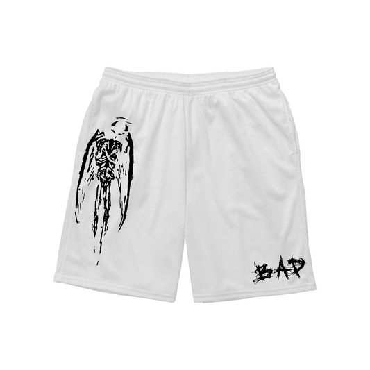 FALLEN ANGEL MESH SHORTS WHITE