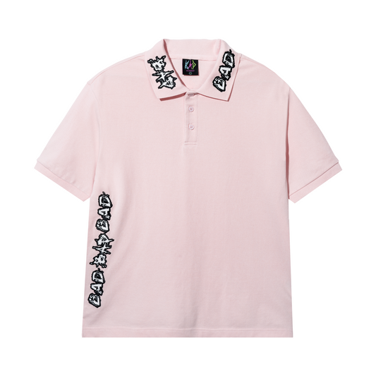 LEGACY POLO PINK/WHITE