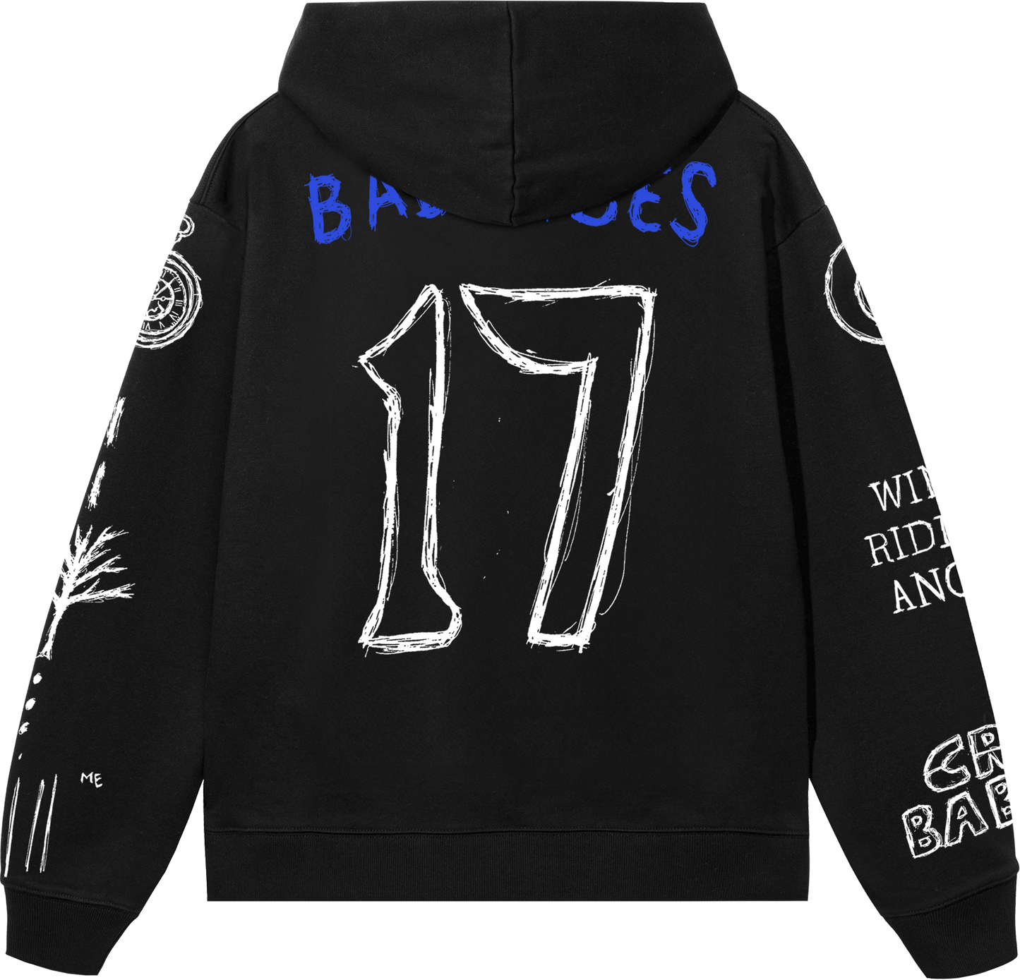 ETERNAL ZIP HOODIE BLACK/BLUE