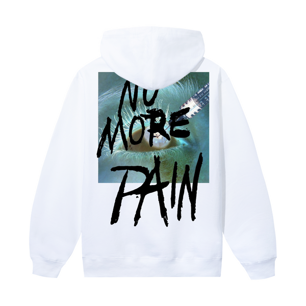 NO MORE PAIN HOODIE WHITE