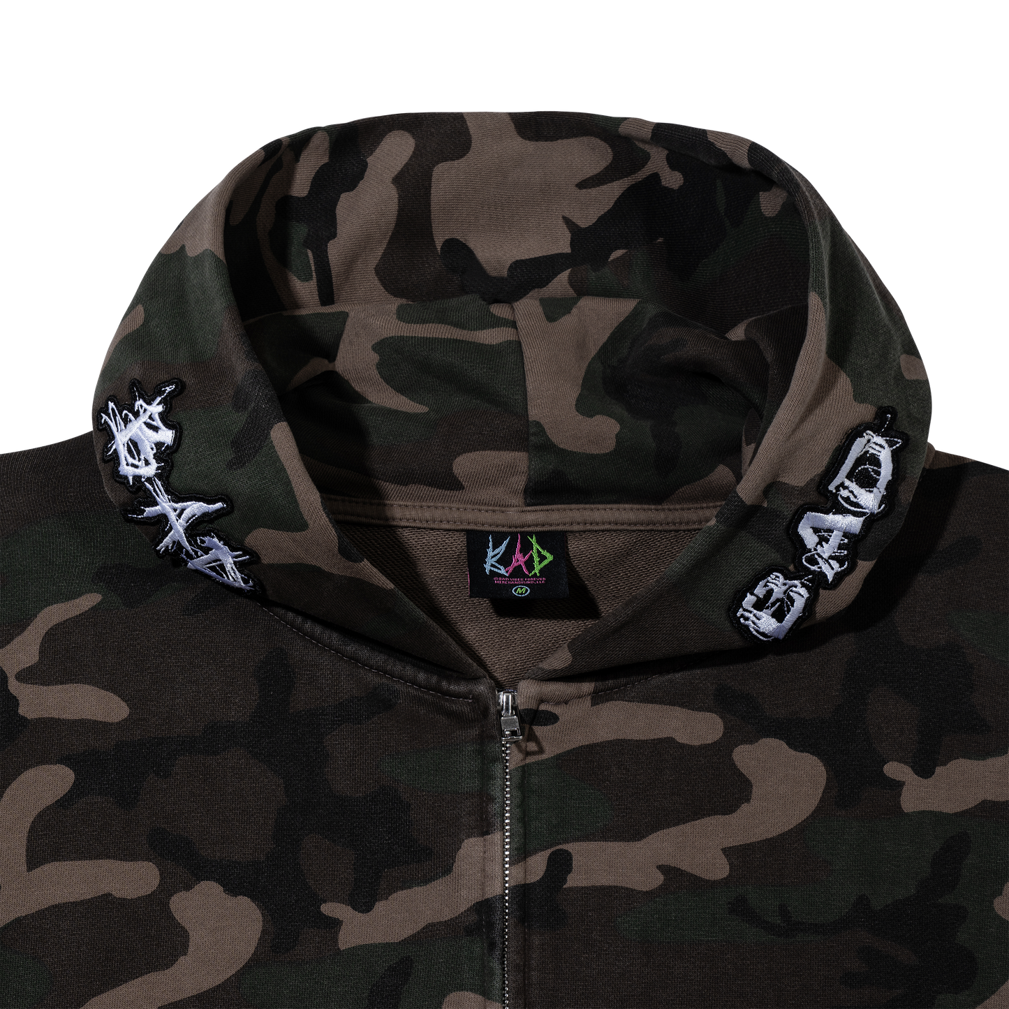 LOGO PATCH EMBROIDERED ZIP CAMO