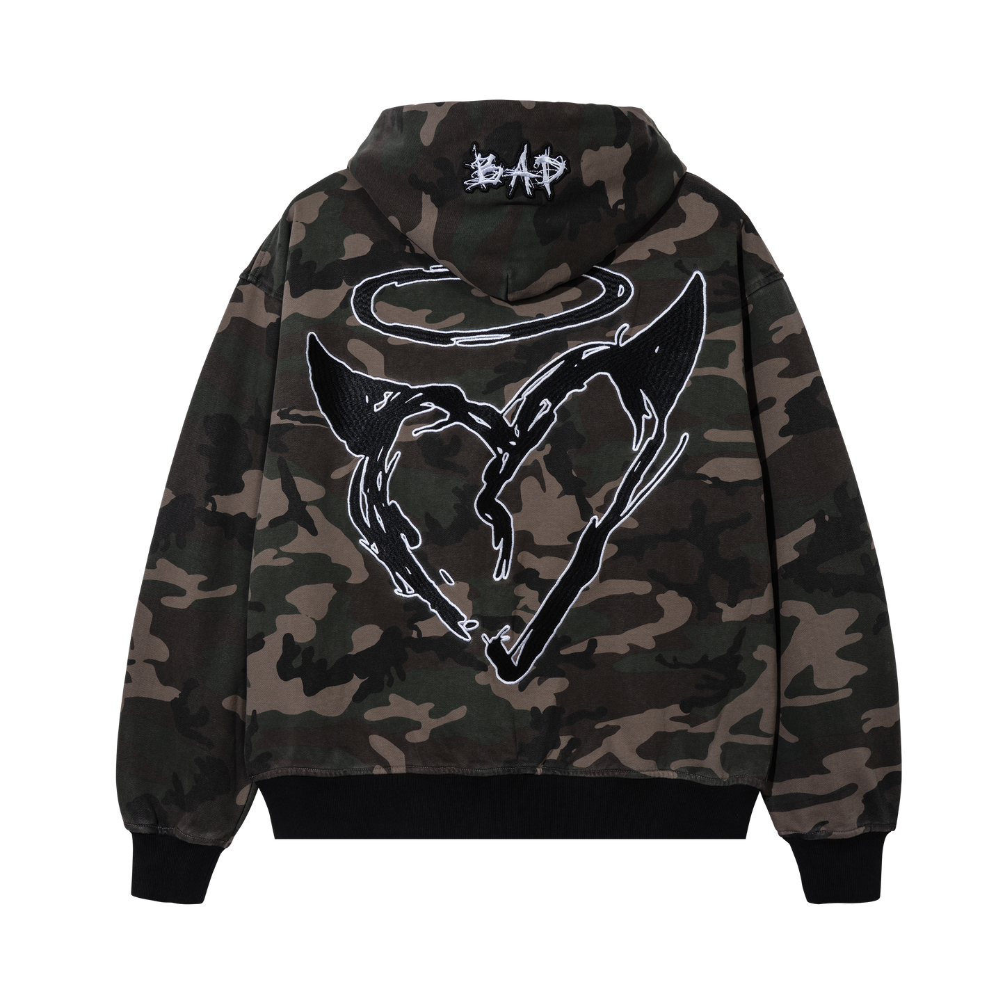 LOGO PATCH EMBROIDERED ZIP CAMO