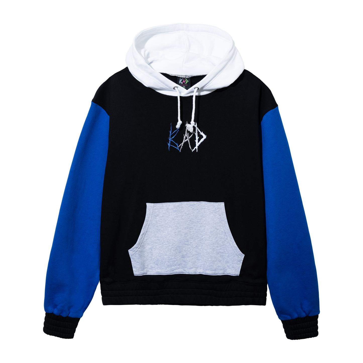 BAD LOGO COLORBLOCK HOODIE BLACK/BLUE MULTICOLOR