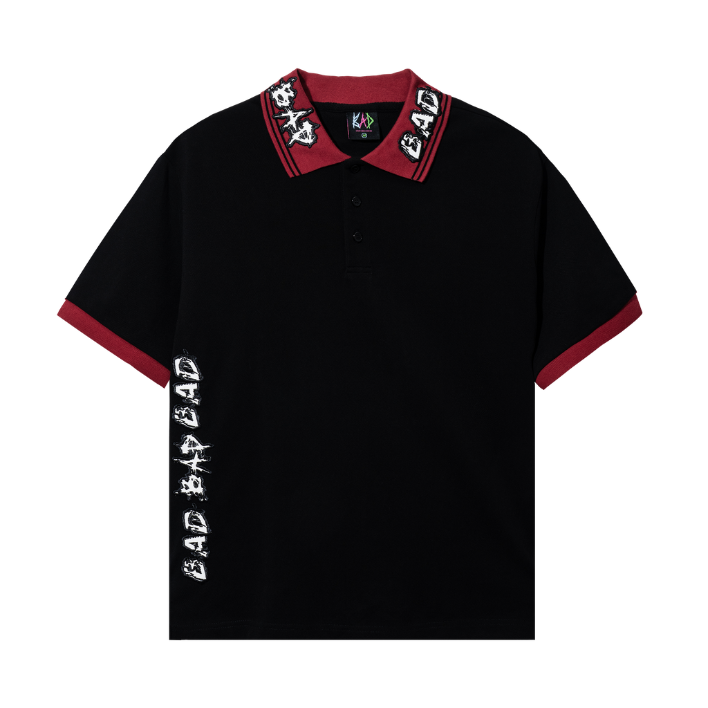 LEGACY POLO BLACK/BURGUNDY