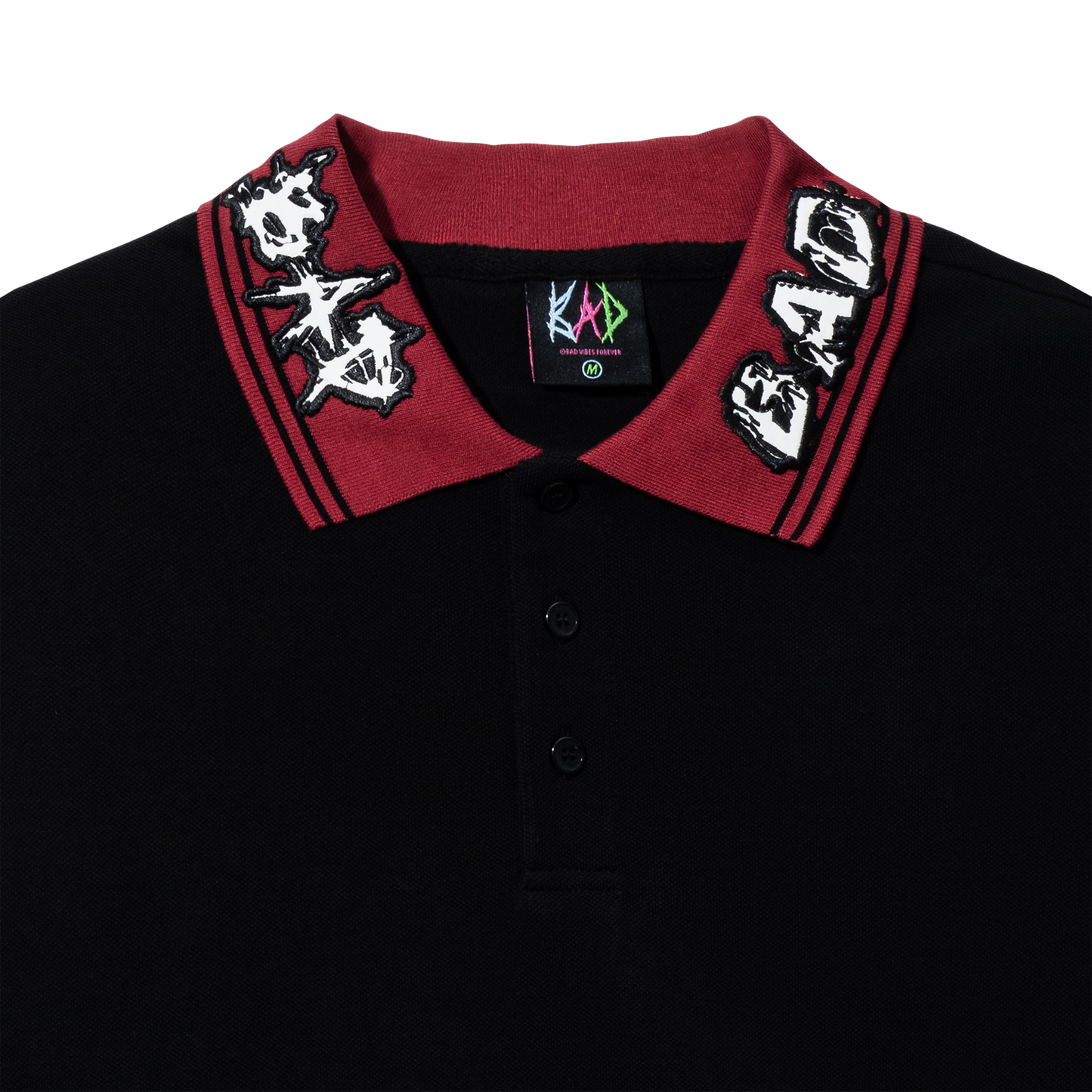LEGACY POLO BLACK/BURGUNDY