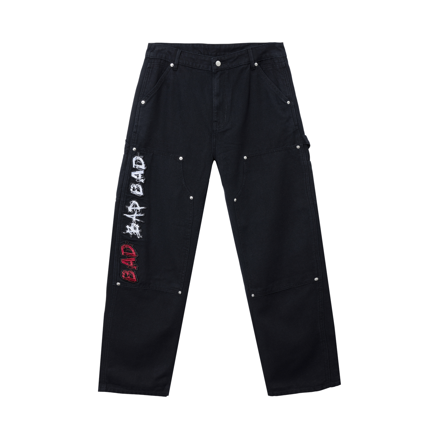 LOGO PATCH CARPENTER PANTS BLACK