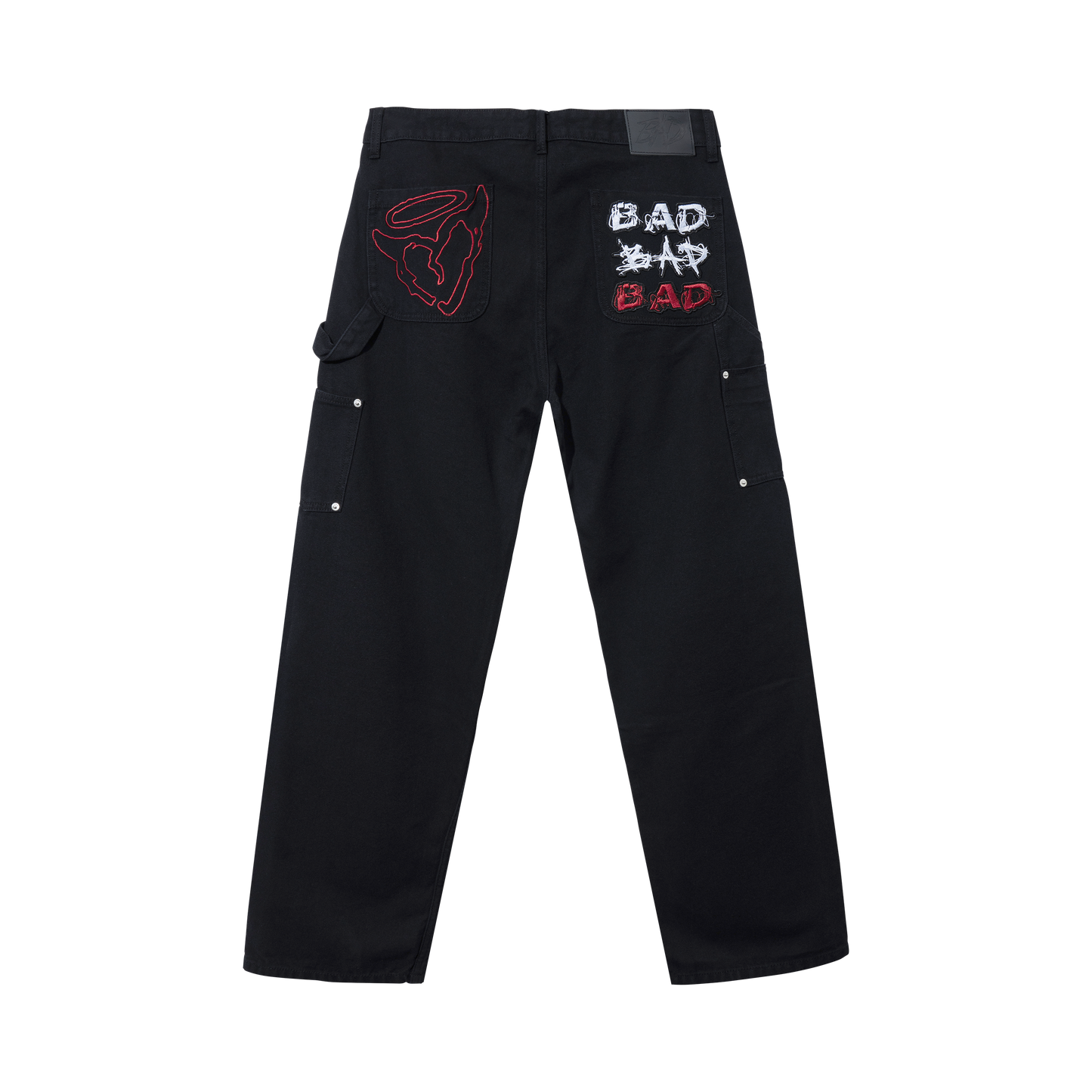 LOGO PATCH CARPENTER PANTS BLACK