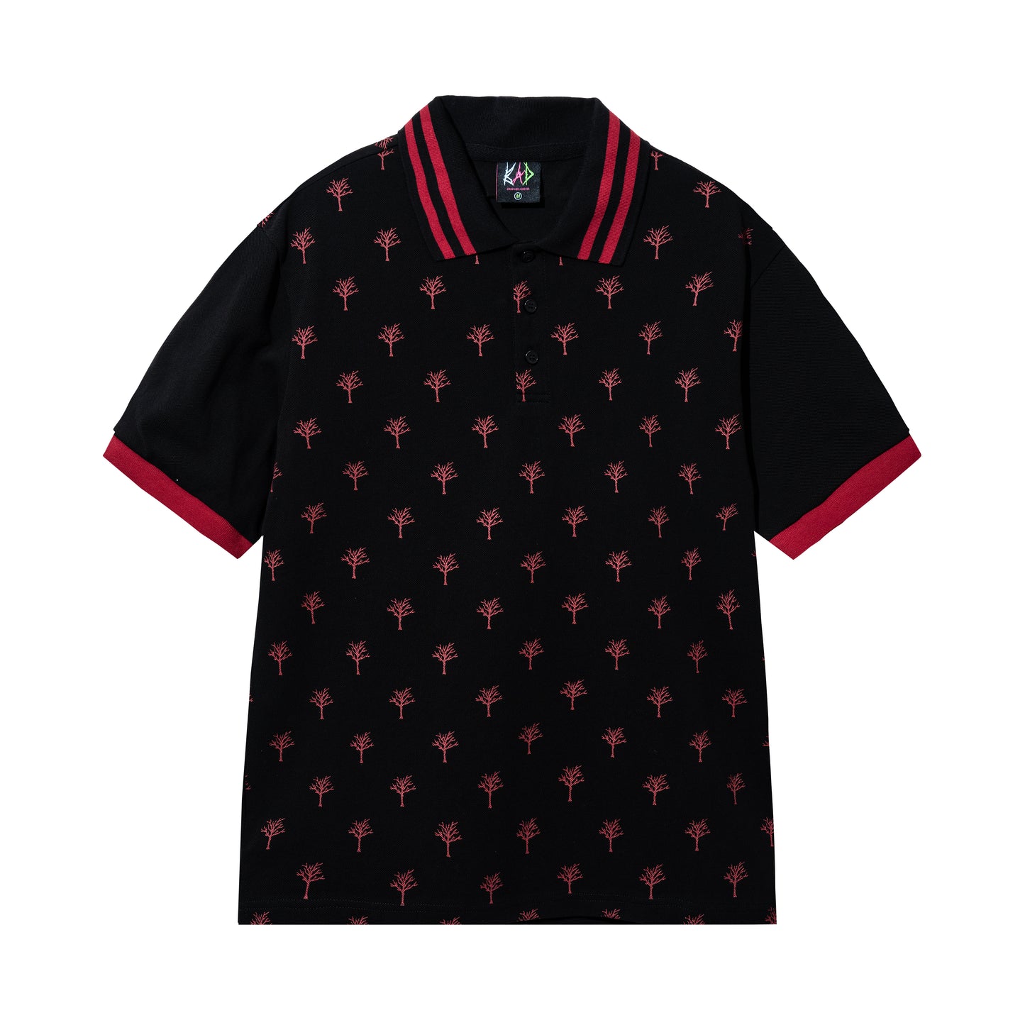 TREE OF LIFE POLO BLACK/RED