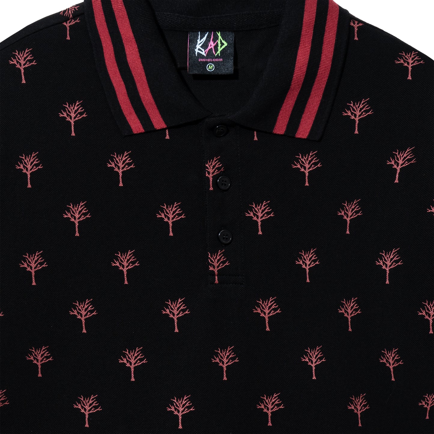TREE OF LIFE POLO BLACK/RED