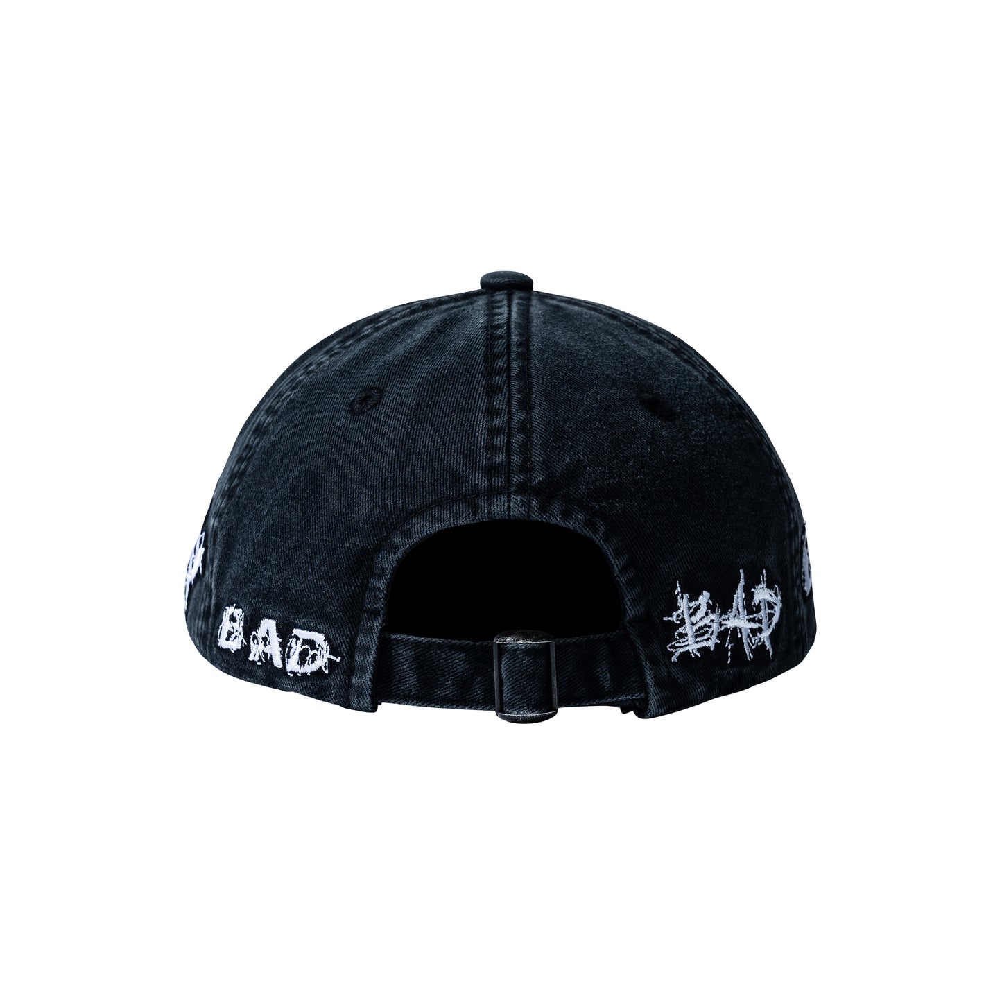 BAD EMBROIDERED HAT WASHED BLACK