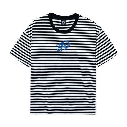 BAD STRIPED TEE BLACK/WHITE