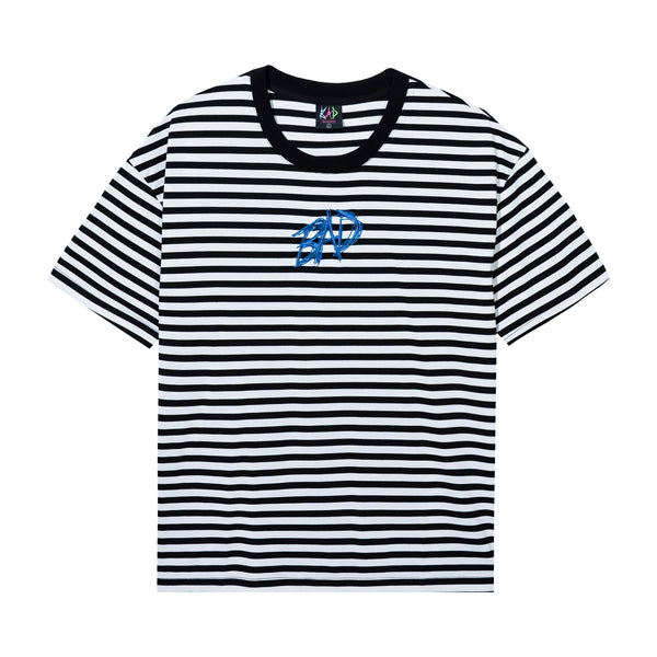 BAD STRIPED TEE BLACK/WHITE