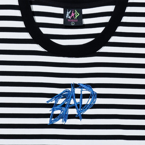 BAD STRIPED TEE BLACK/WHITE