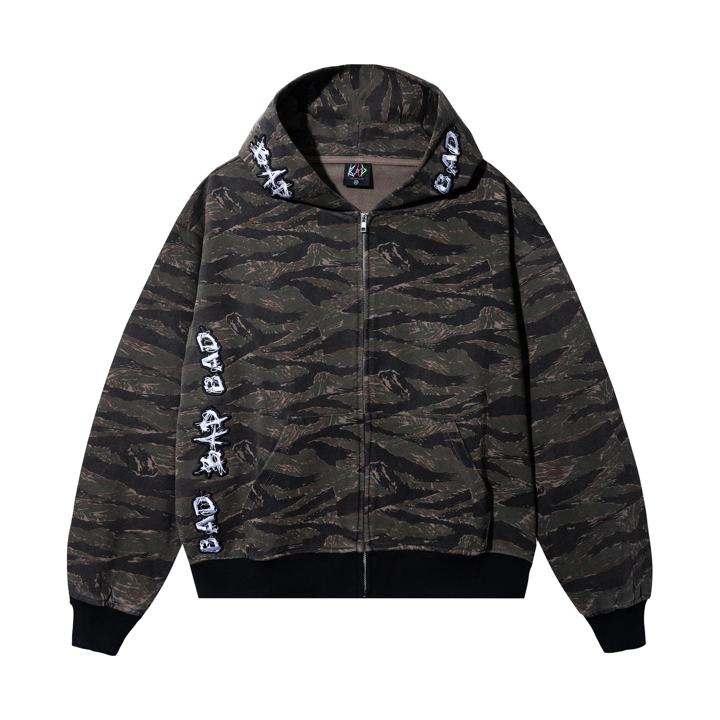 LOGO PATCH EMBROIDERED ZIP TIGER CAMO