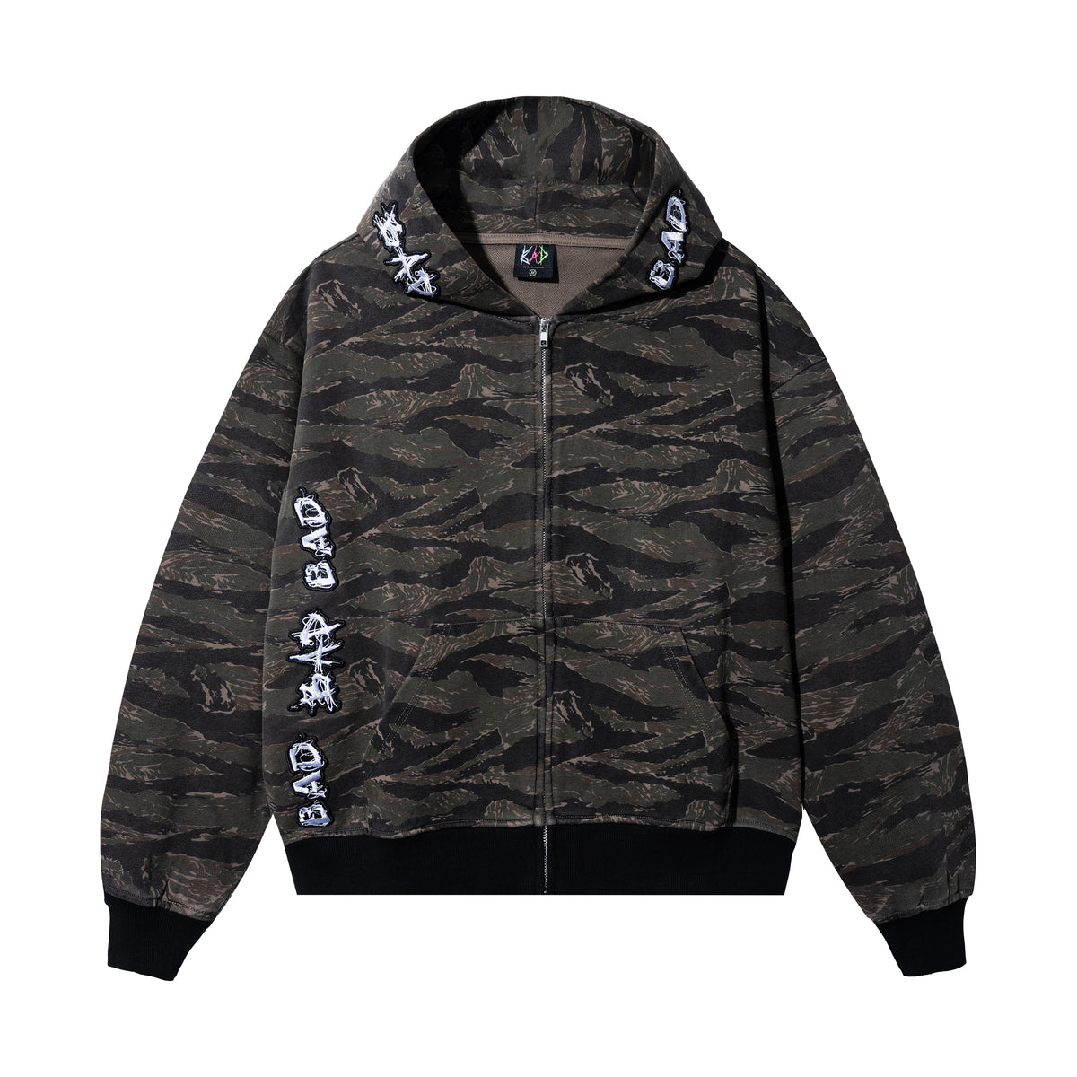 LOGO PATCH EMBROIDERED ZIP TIGER CAMO