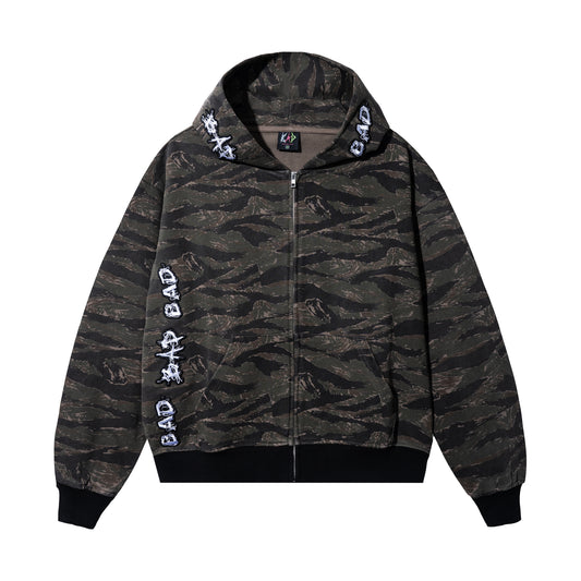 LOGO PATCH EMBROIDERED ZIP TIGER CAMO