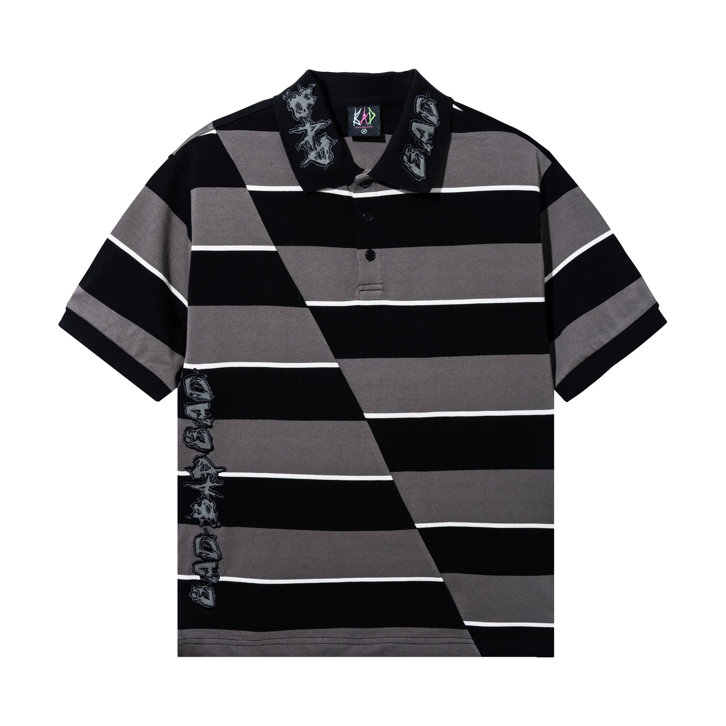LEGACY SPLIT POLO BLACK/GREY