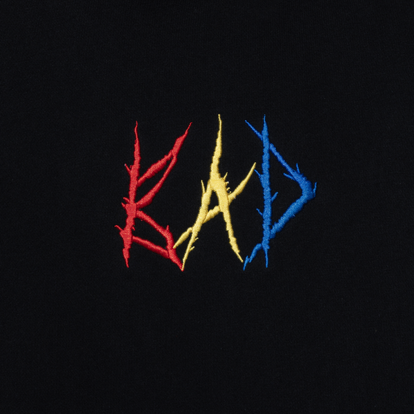 BAD LOGO COLORBLOCK HOODIE BLACK/RAINBOW MULTICOLOR