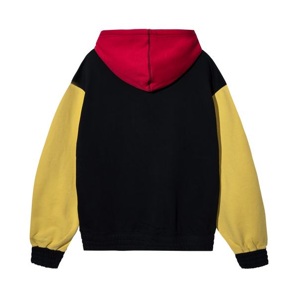 BAD LOGO COLORBLOCK HOODIE BLACK/RAINBOW MULTICOLOR