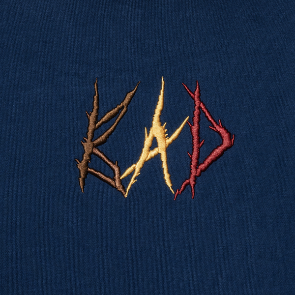 BAD LOGO COLORBLOCK HOODIE NAVY/CREAM MULTICOLOR