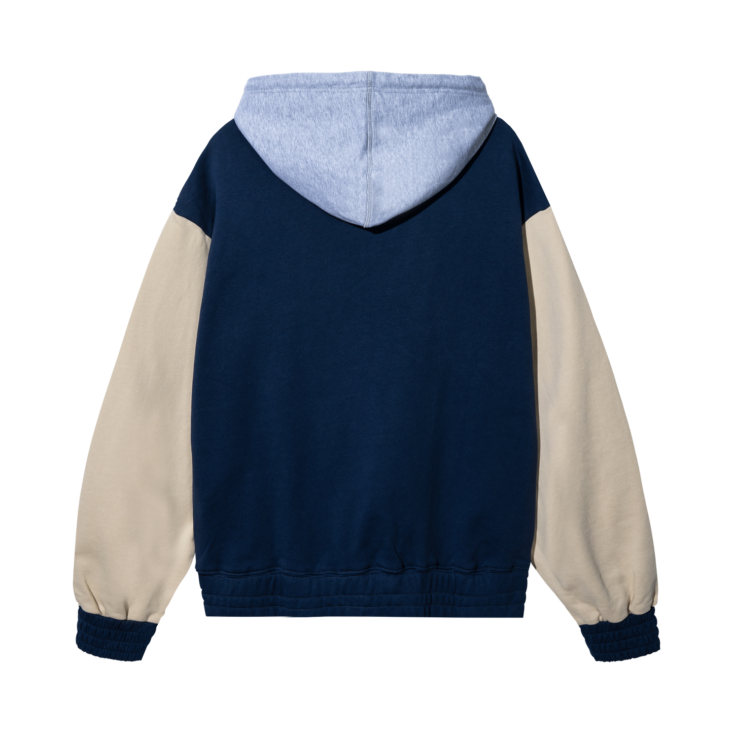BAD LOGO COLORBLOCK HOODIE NAVY/CREAM MULTICOLOR