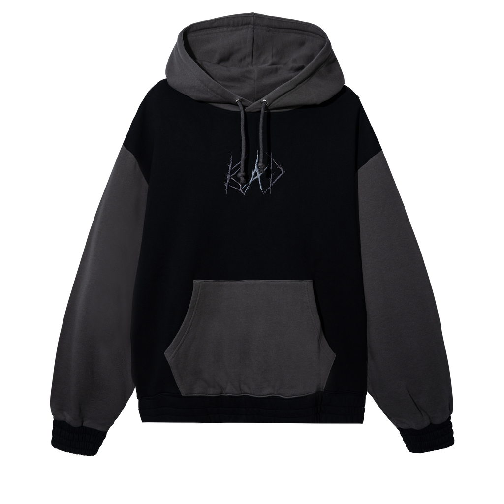 BAD LOGO COLORBLOCK HOODIE BLACK/GREY MULTICOLOR