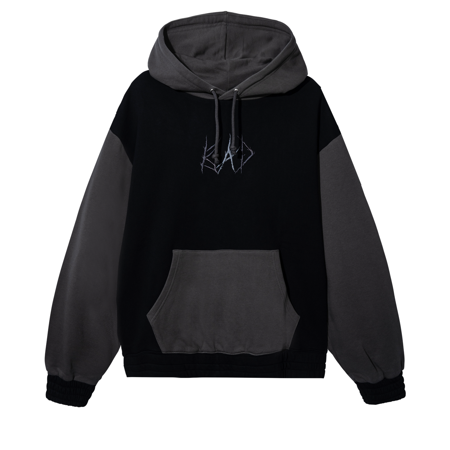 BAD LOGO COLORBLOCK HOODIE BLACK/GREY MULTICOLOR