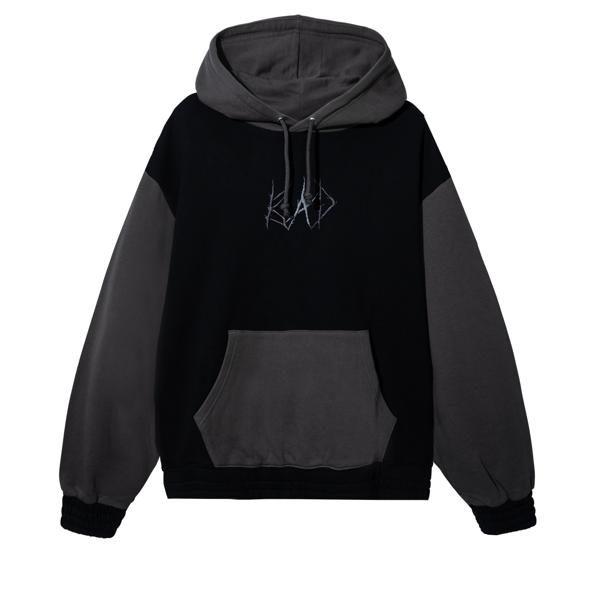 BAD LOGO COLORBLOCK HOODIE BLACK/GREY MULTICOLOR