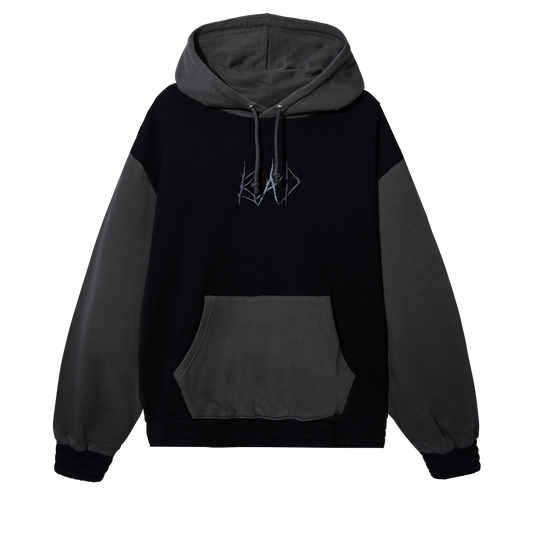 BAD LOGO COLORBLOCK HOODIE BLACK/GREY MULTICOLOR