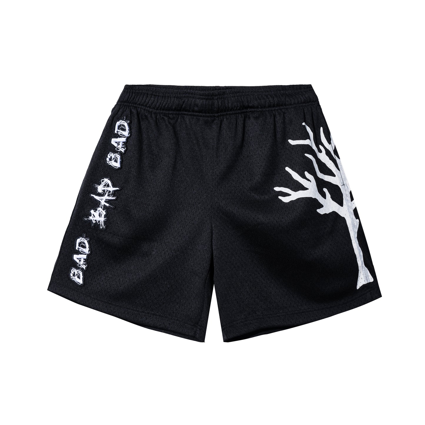 TREE PATCH MESH SHORTS BLACK