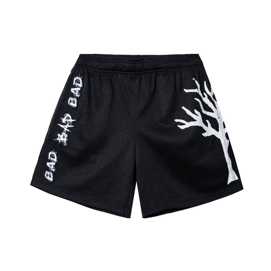 TREE PATCH MESH SHORTS BLACK