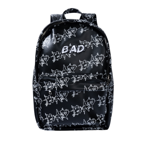BAD PATCH LEATHER BACKPACK BLACK